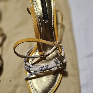 Louis Vuitton Gold and Yellow Women's Sandals